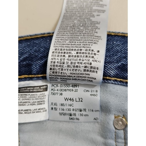 Levis 550 Relaxed Fit Medium Wash Denim Blue Jeans Mens Size 46X32 BIG & TALL - Picture 13 of 13